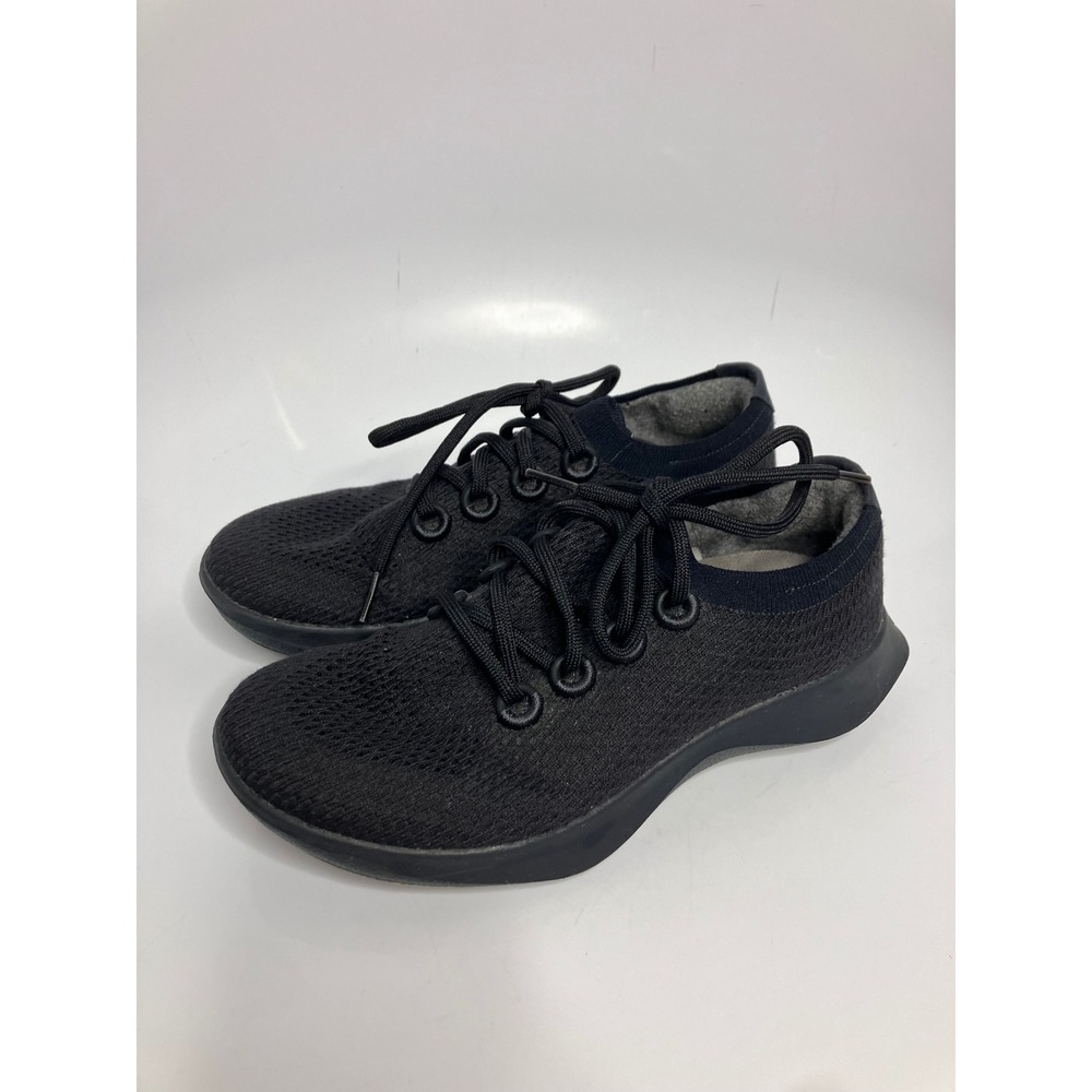 Allbirds Tree Dashers Women W9 Black Excellent Sustainable Knit Running Shoes